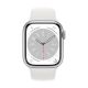 Apple Watch Series 8 GPS 41mm Silver Aluminium Case with White Sport Band-Regular 