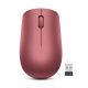Lenovo 530 Wireless Mouse (Cherry Red): Ambidextrous, Ergonomic Mouse, Up to 8 Million clicks for Left and Right Buttons, Optical Sensor 1200 DPI, 2.4 GHz Wireless Technology via Nano USB Receiver 