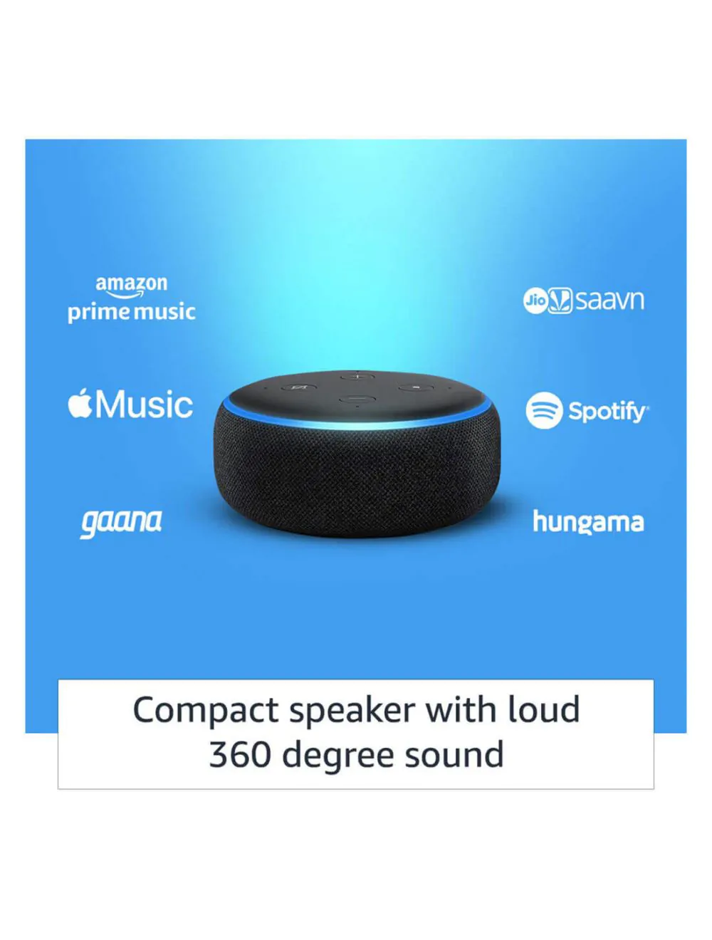 Echo Dot (3rd Gen) Smart Speaker with Alexa (Black)