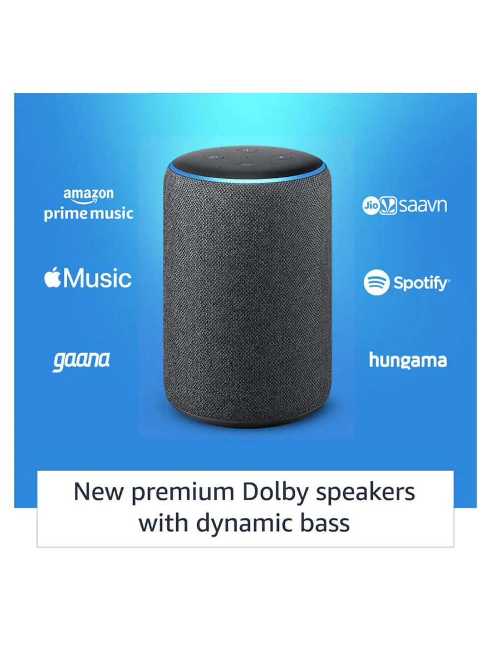 Echo Plus (2nd Gen) – Premium sound, powered by Dolby, built-in